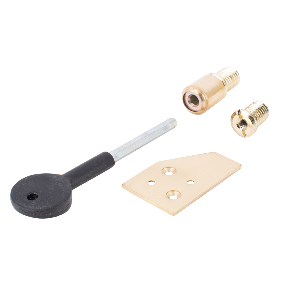Sash Heritage Sash Stop 19mm with 100mm Key and 2 S/S Inserts - Polished Brass